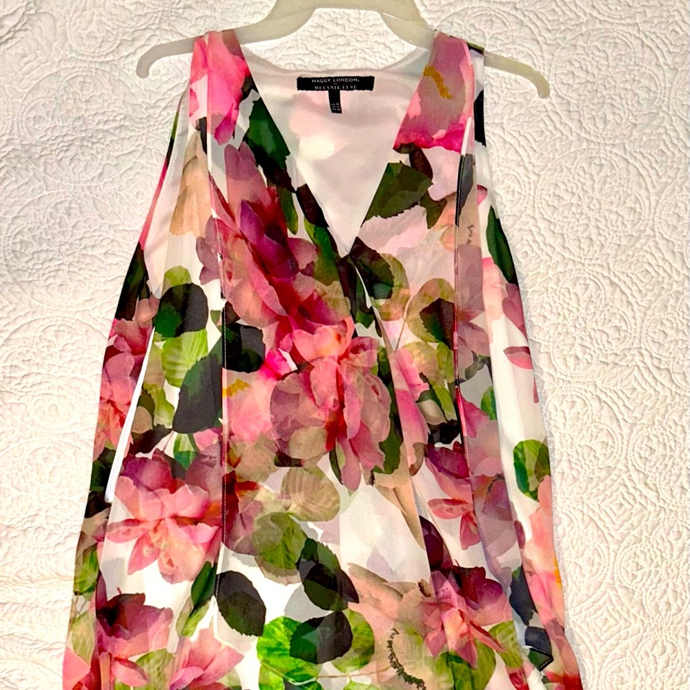 Maggy London Asymmetrical, Sleeveless Dress, Size 10
